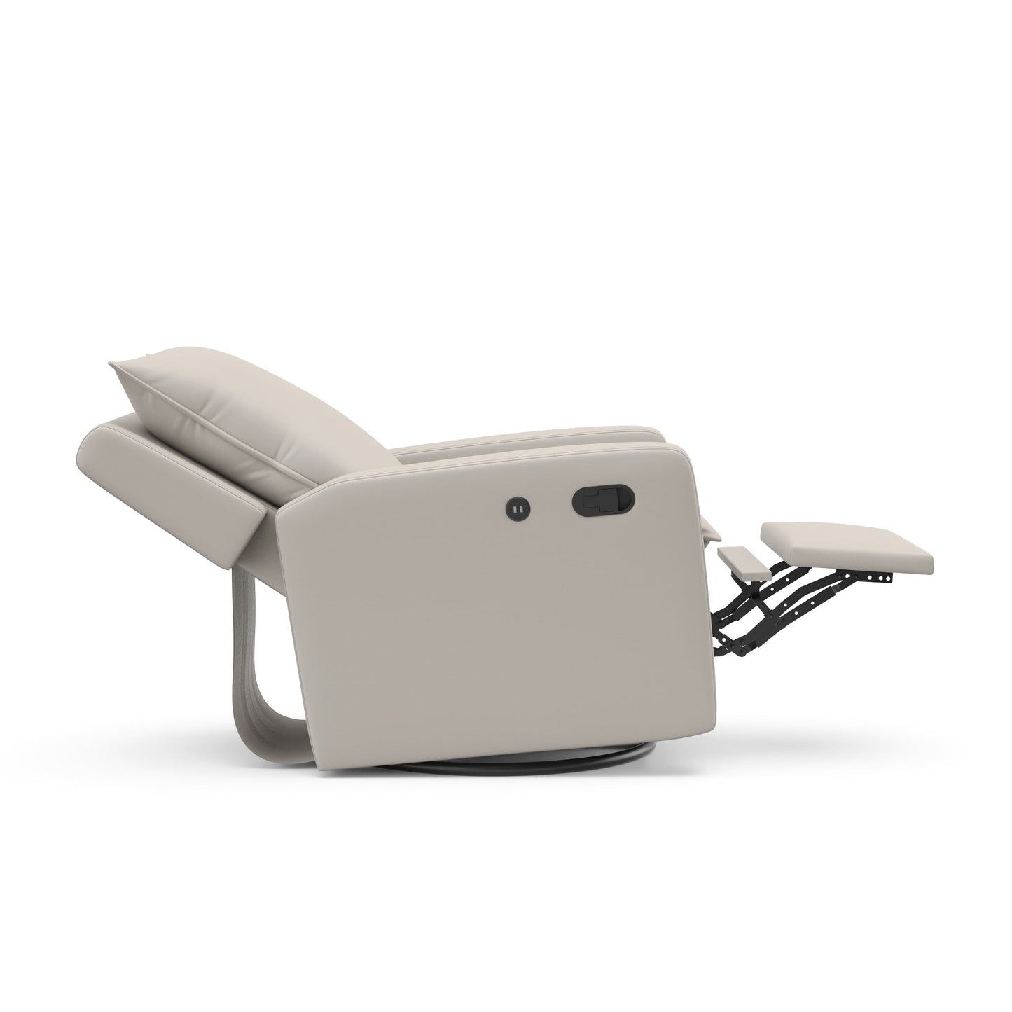 Stork Craft USA Timeless Polyurethane Recline Glider with USB in Ivory in Beige
