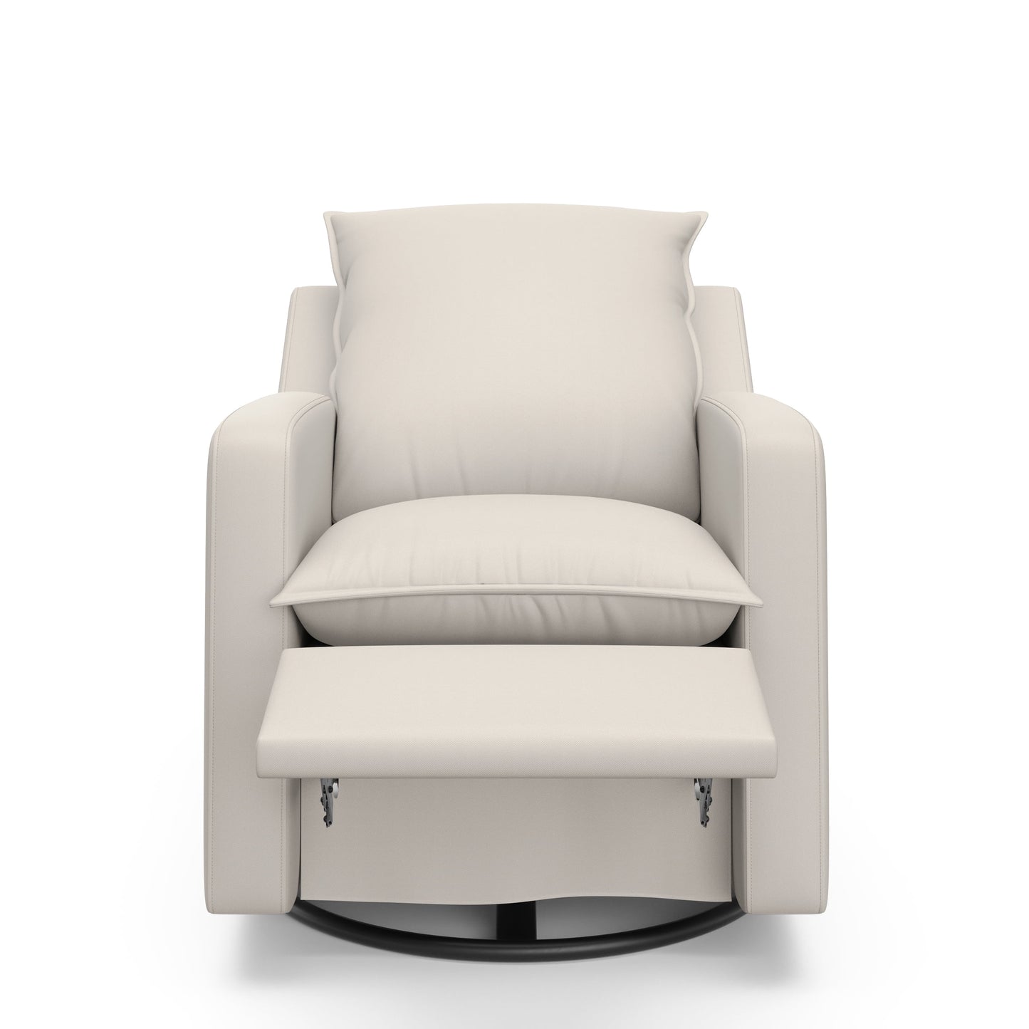 Stork Craft USA Timeless Polyurethane Recline Glider with USB in Ivory in Beige