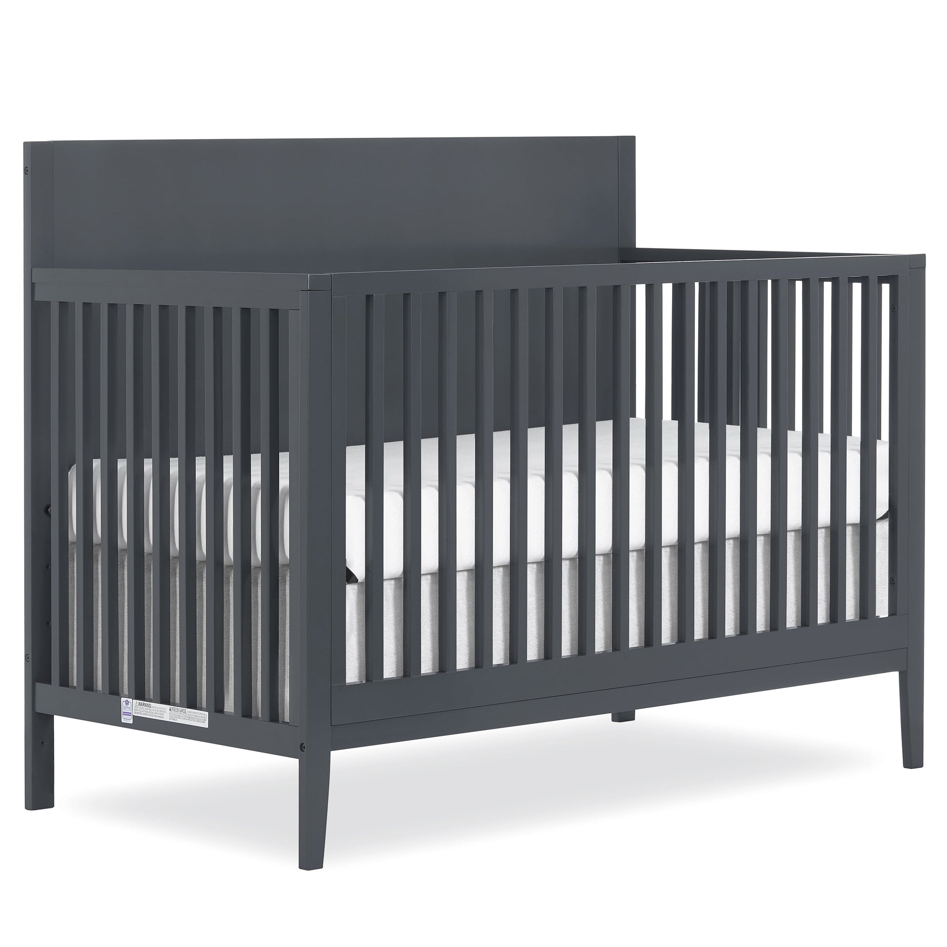 Sedona 3-In-1 Convertible Crib, New Zealand Pinewood, Non-Toxic Finish, Carbon