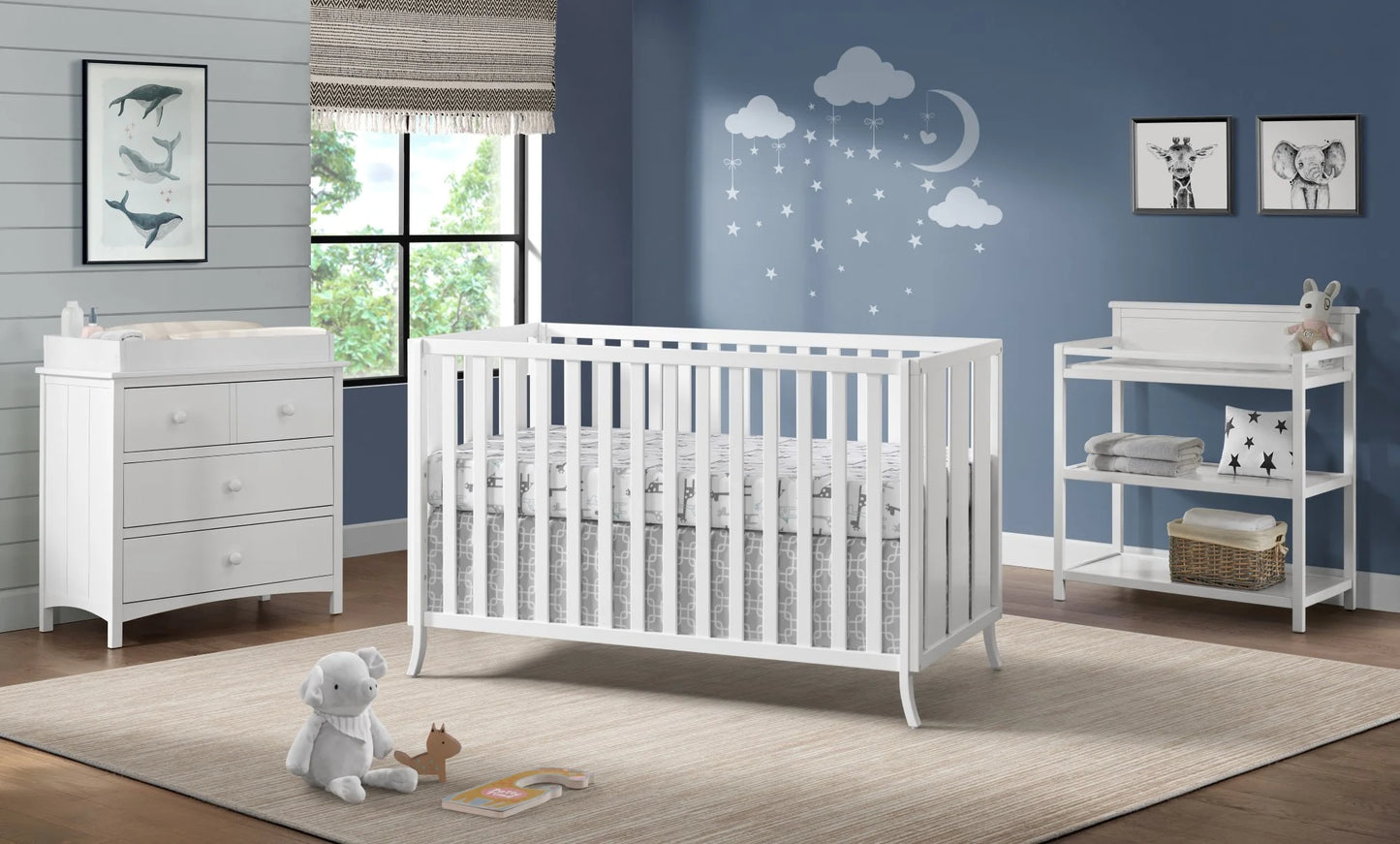 Arlie 4 in 1 Convertible Island Crib White