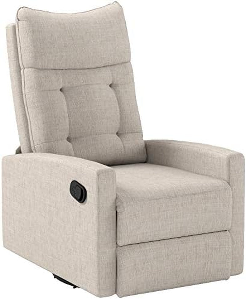 Christopher Knight Home Ishtar Glider Swivel Push Back Nursery Recliner, 35.75D X 25W X 39H In, Beige, Black