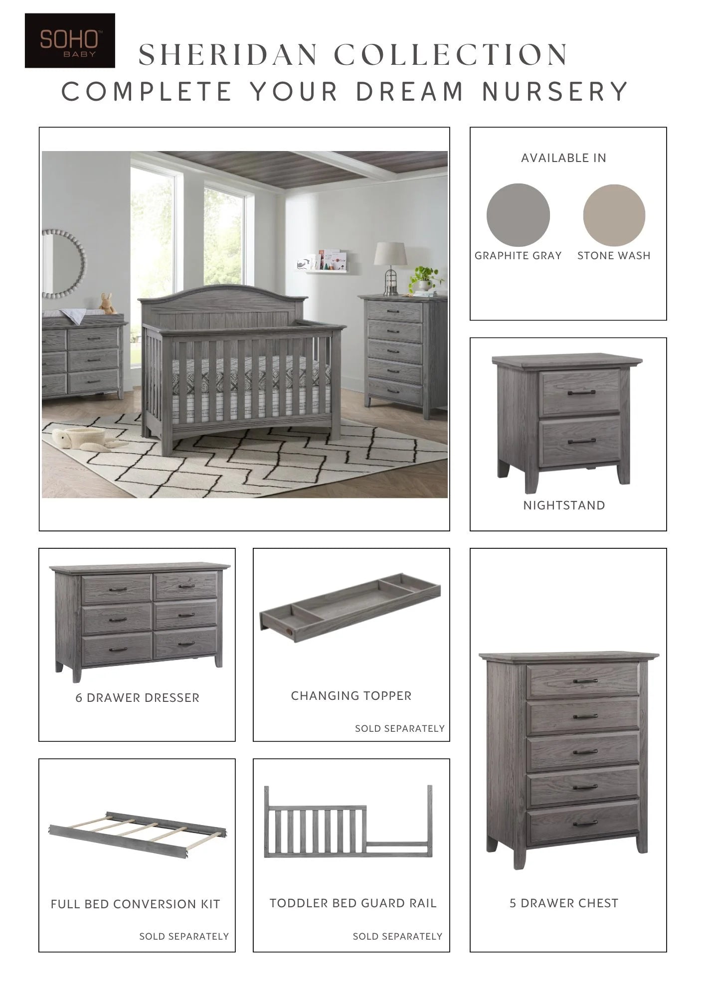 Sheridan 4-In-1 Convertible Crib