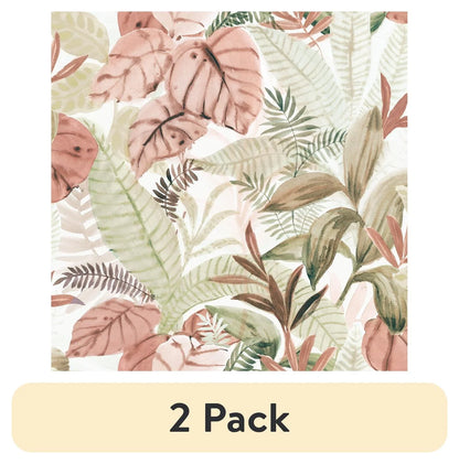 Pink Tropical Palm, Peel and Stick Wallpaper 13.35 Sq. Ft.