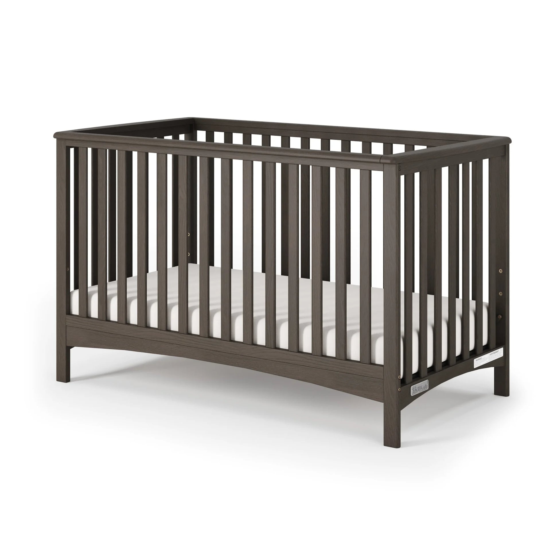 London 4-In-1 Convertible Crib, Euro Arch Design, 3 Mattress Heights, Dapper Gray