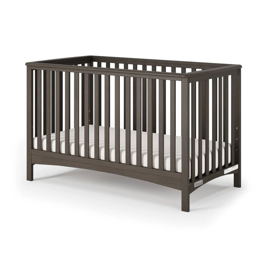 London 4-In-1 Convertible Crib, Euro Arch Design, 3 Mattress Heights, Dapper Gray