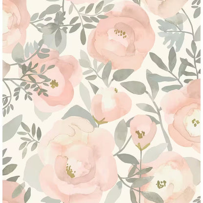 Peachy Keen Yellow or Pink Vinyl Peel & Stick Wallpaper Roll 18 ft x 20.5 in (Covers 30.75 Sq. Ft.)