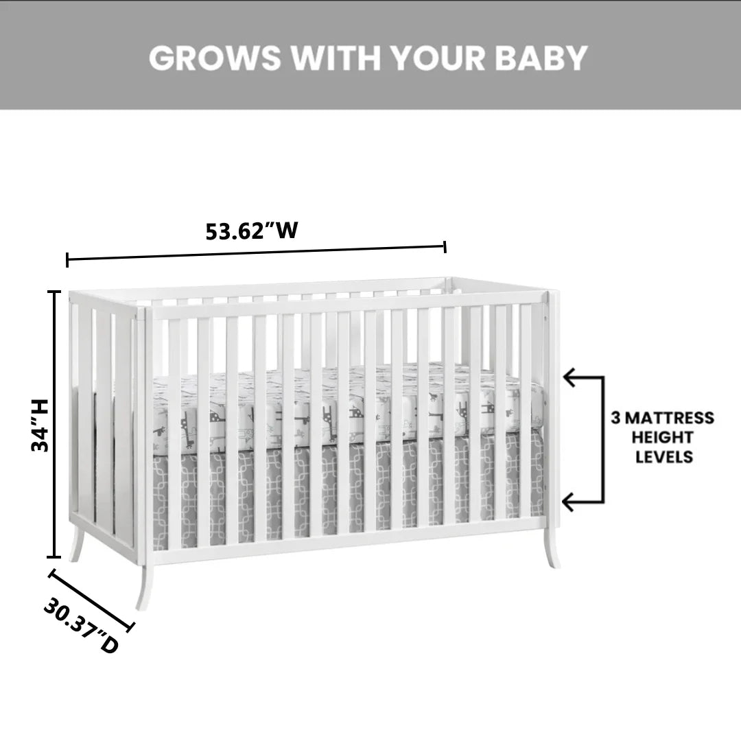 Arlie 4 in 1 Convertible Island Crib White