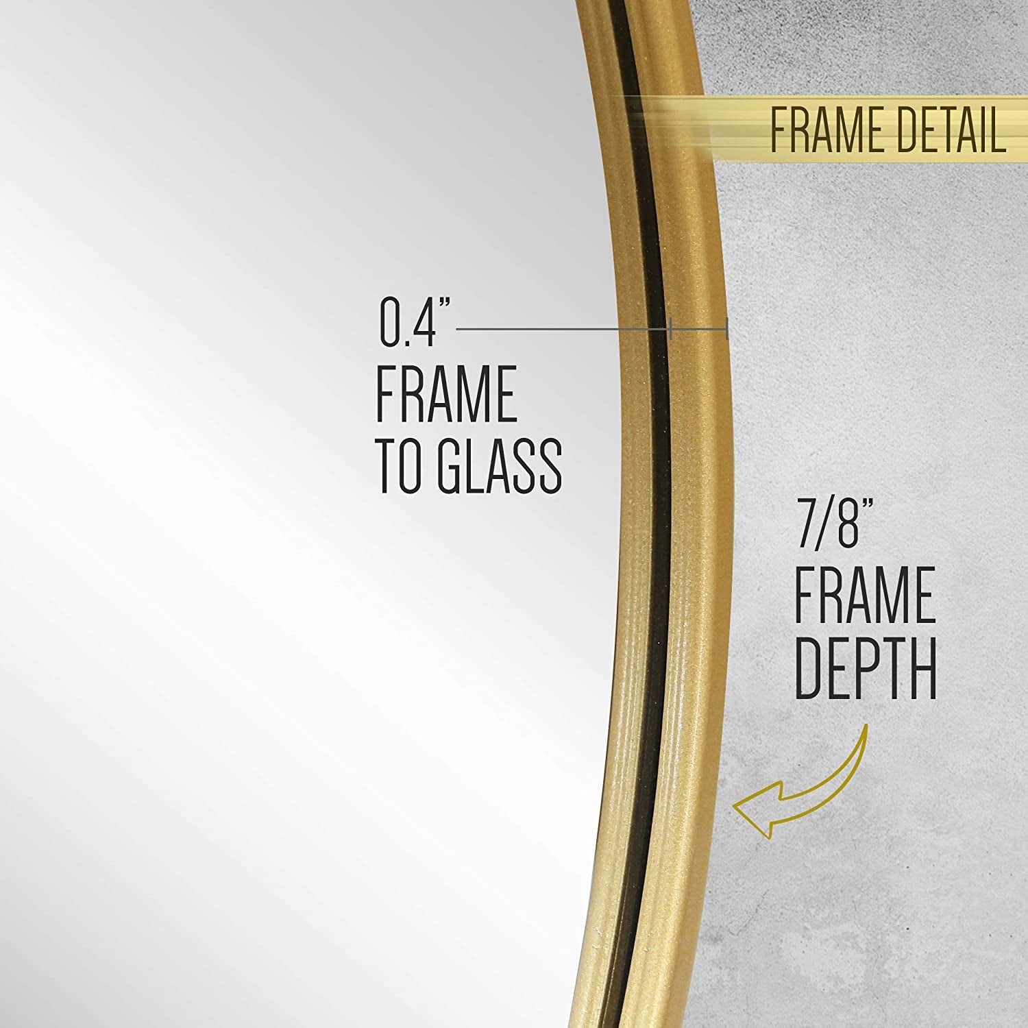 Gold Circle Wall Mirror 24 Inch round Wall Mirror for Entryways, Washrooms, Living Rooms and More (Gold, 24")