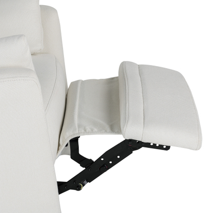 Upholstered Swivel Recliner Manual Rocker Recliner Chair Baby Nursery Chair with Two Removable Pillows for Living Room