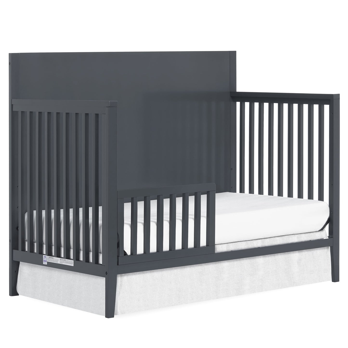 Sedona 3-In-1 Convertible Crib, New Zealand Pinewood, Non-Toxic Finish, Carbon