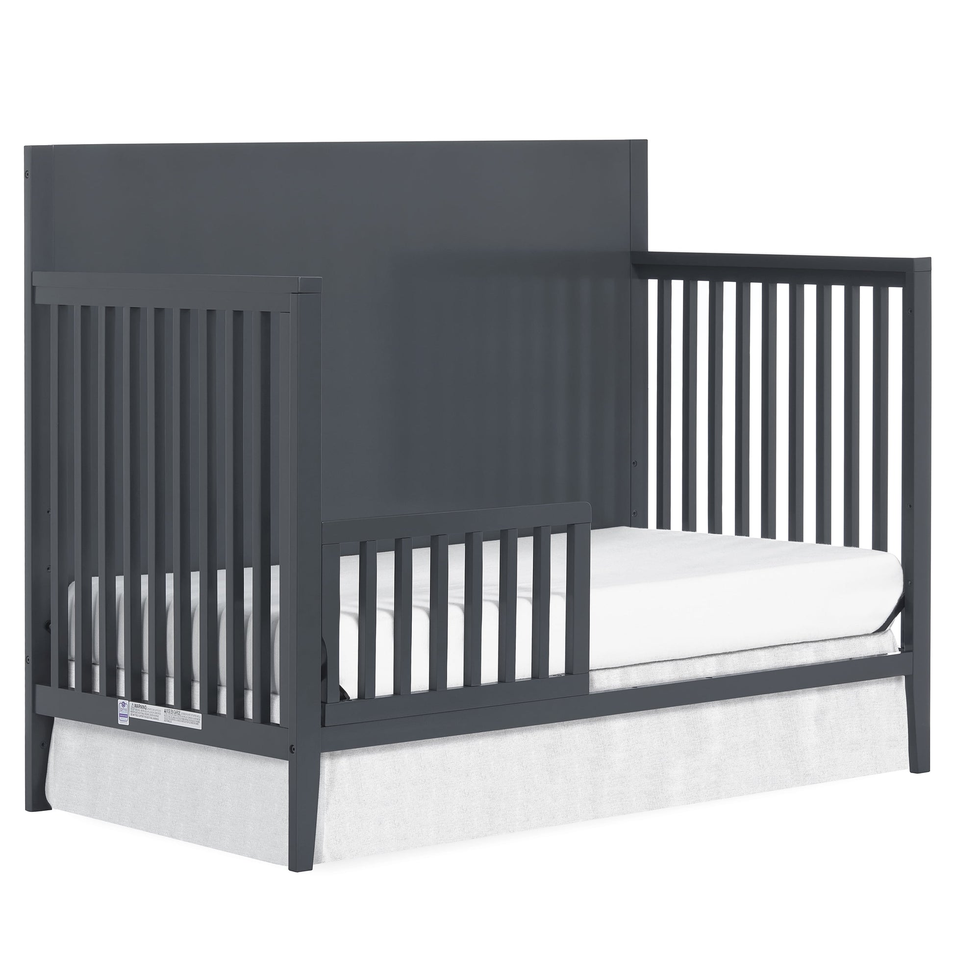 Sedona 3-In-1 Convertible Crib, New Zealand Pinewood, Non-Toxic Finish, Carbon
