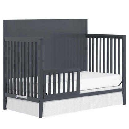 Sedona 3-In-1 Convertible Crib, New Zealand Pinewood, Non-Toxic Finish, Carbon