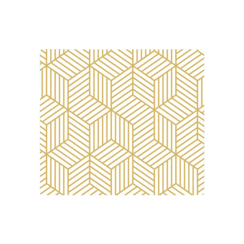 45Cm (17.7 inches) Peel and Stick Decorative Wall Paper Wall Sticker in Gold and White Geometry