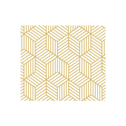 45Cm (17.7 inches) Peel and Stick Decorative Wall Paper Wall Sticker in Gold and White Geometry