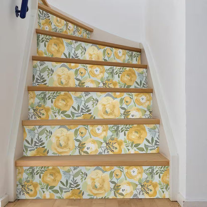 Peachy Keen Yellow or Pink Vinyl Peel & Stick Wallpaper Roll 18 ft x 20.5 in (Covers 30.75 Sq. Ft.)