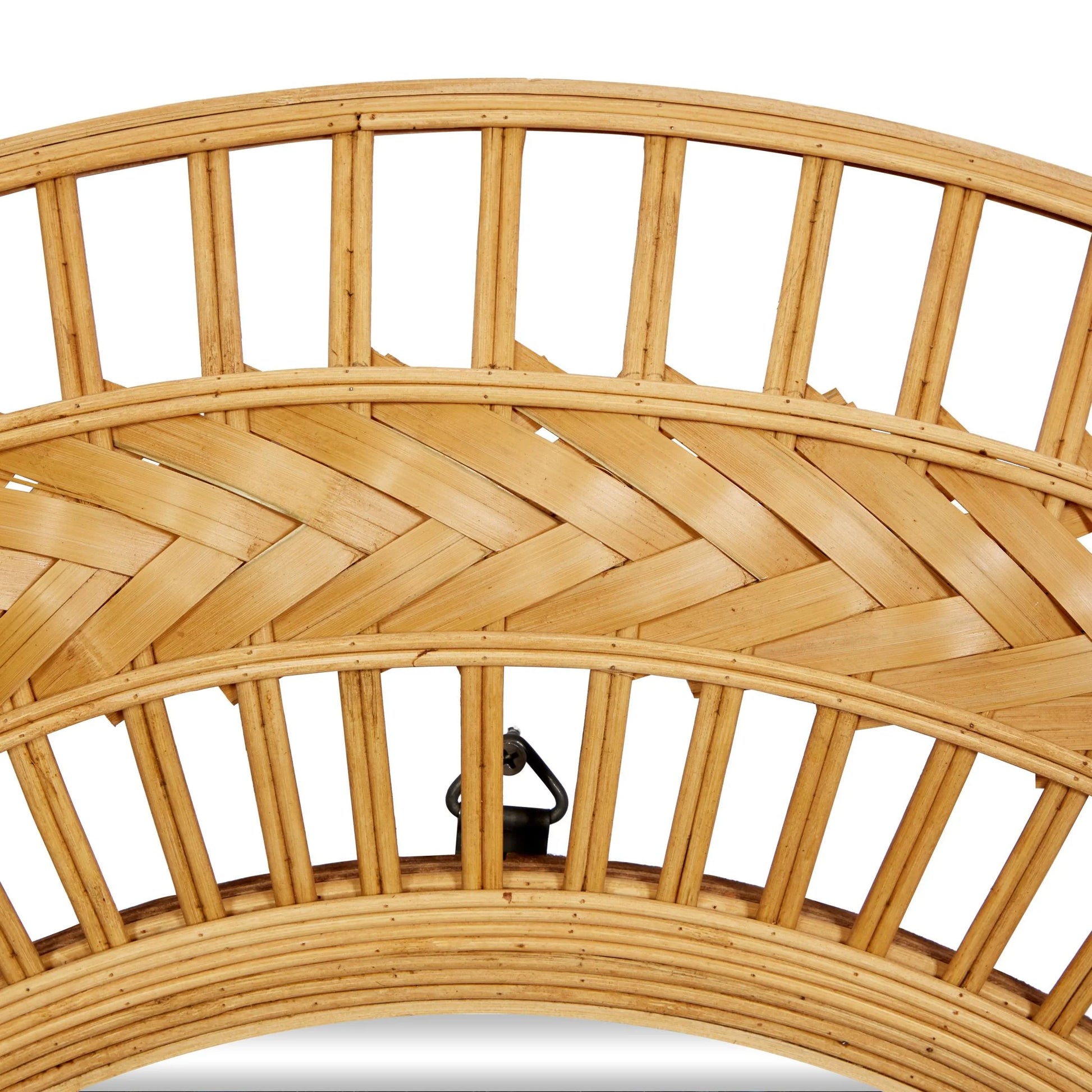 36" X 36" Brown Handmade Open Frame Woven Wall Mirror