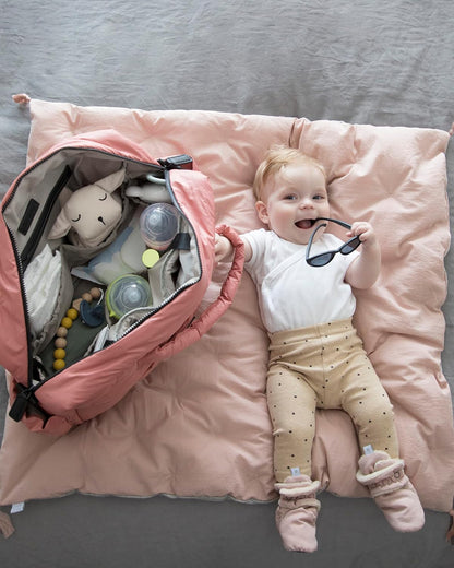 Sini Baby Blanket - Airy Duvet Baby Swaddle Blanket, 100% Breathable Cotton-Lined Lightweight Fluffy Sini Blankets, Multi Purpose Receiving for Boy & Girl | (Cameo)