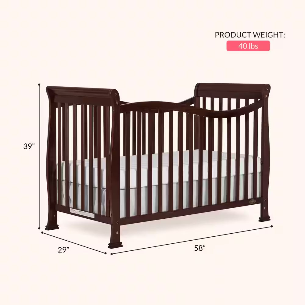Violet Espresso 7 in 1-Convertible Lifestyle Crib