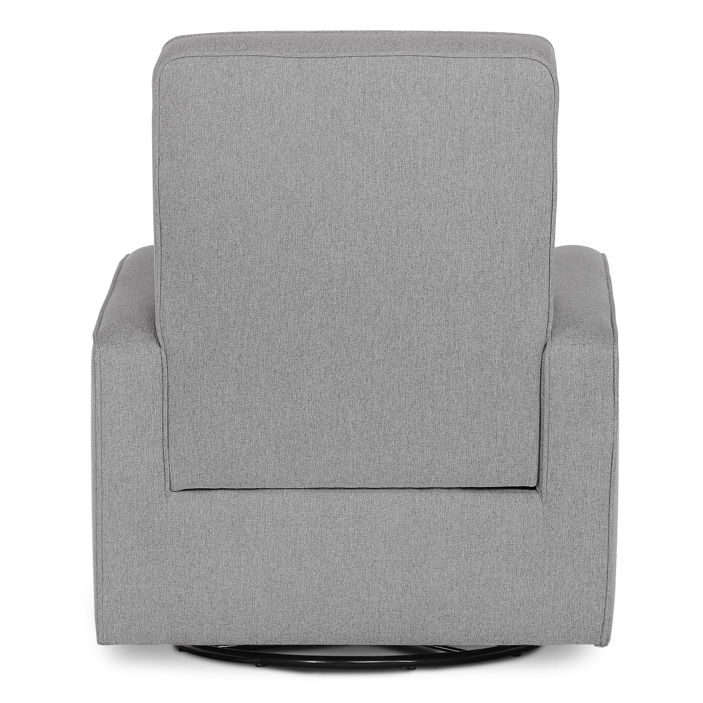 Holland Upholstered Swivel Glider | Rocker I Included Lumbar Pillow I Modern Design, Luxe Grey